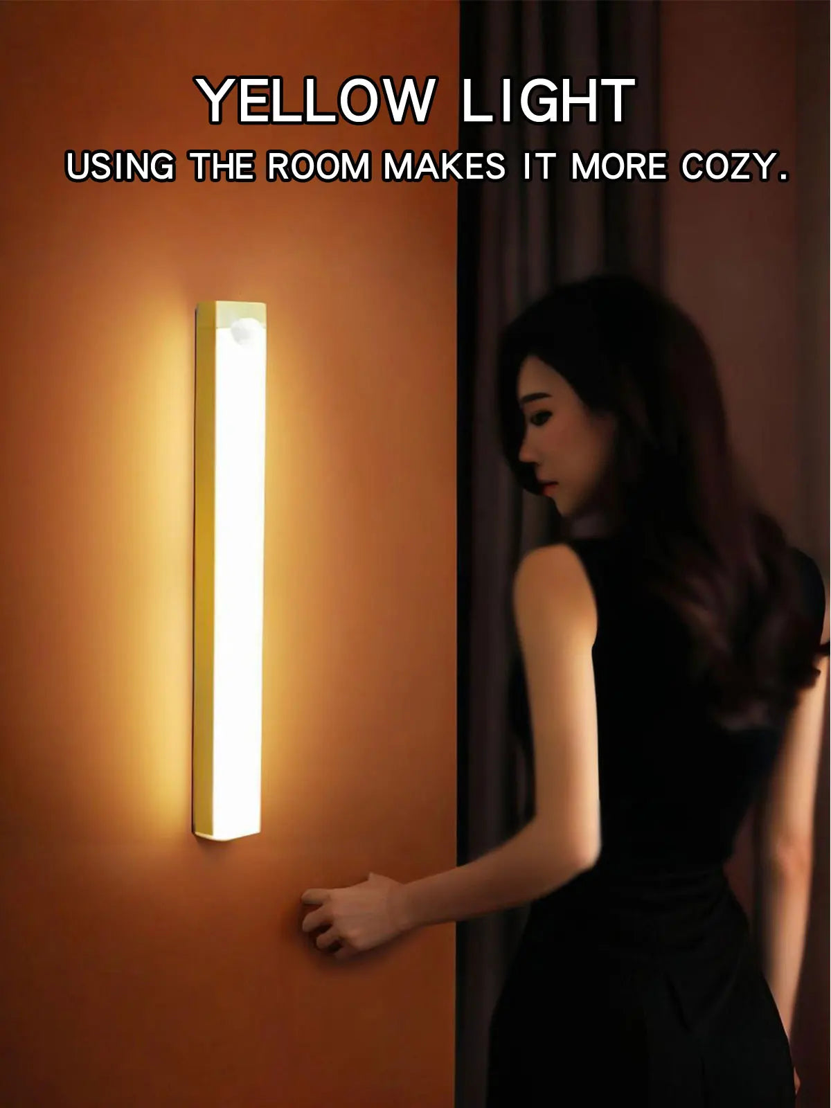 Wireless LED Night Lights Motion Sensor Lights Closet Kitchen Night Lights Bedroom Detector Light Cabinet Staircase Backlit