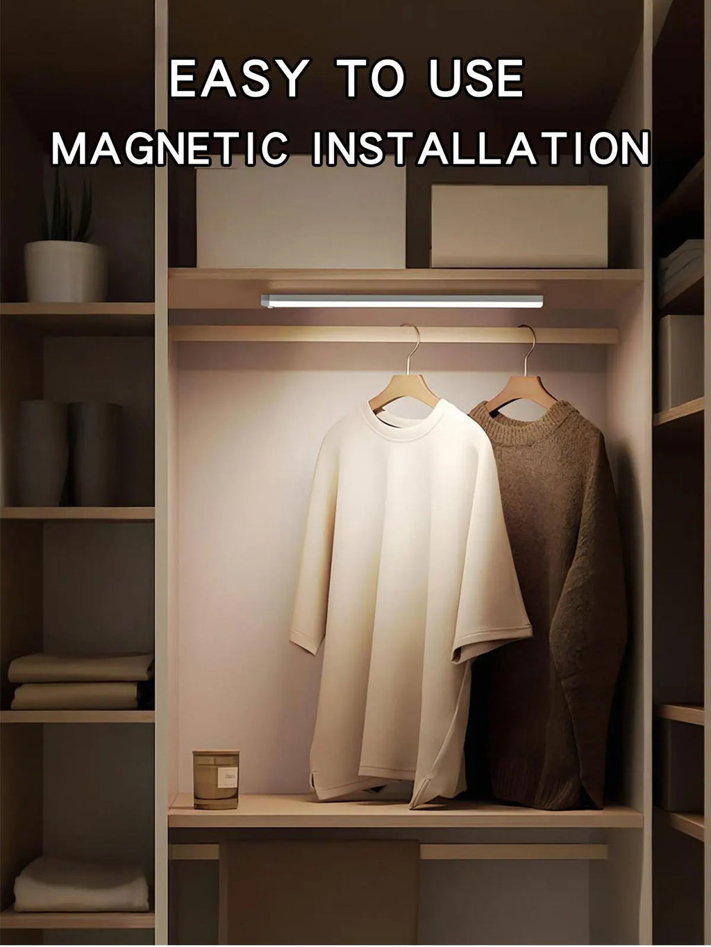 Wireless LED Night Lights Motion Sensor Lights Closet Kitchen Night Lights Bedroom Detector Light Cabinet Staircase Backlit