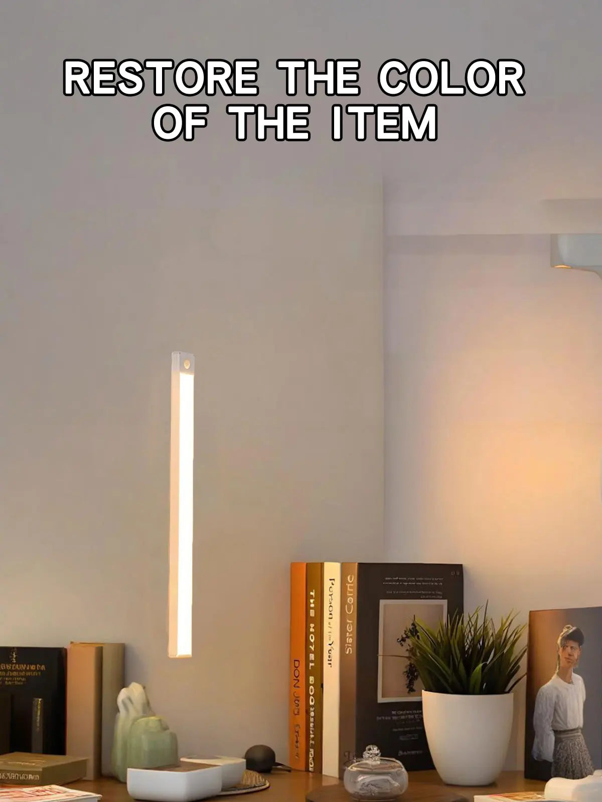 Wireless LED Night Lights Motion Sensor Lights Closet Kitchen Night Lights Bedroom Detector Light Cabinet Staircase Backlit