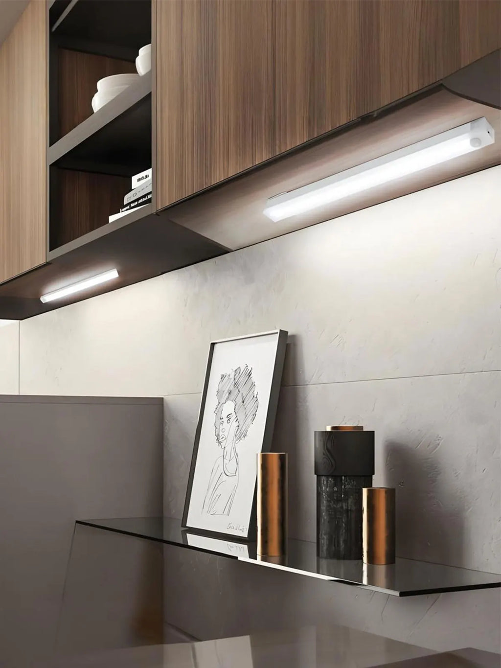 Wireless LED Night Lights Motion Sensor Lights Closet Kitchen Night Lights Bedroom Detector Light Cabinet Staircase Backlit