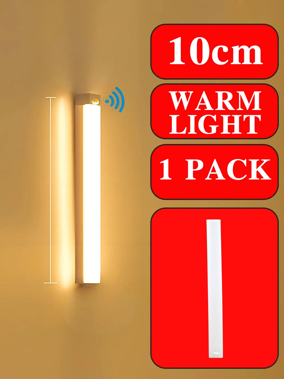 Wireless LED Night Lights Motion Sensor Lights Closet Kitchen Night Lights Bedroom Detector Light Cabinet Staircase Backlit