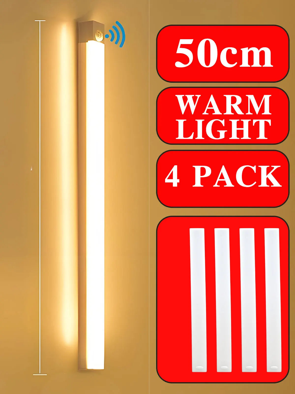 Wireless LED Night Lights Motion Sensor Lights Closet Kitchen Night Lights Bedroom Detector Light Cabinet Staircase Backlit