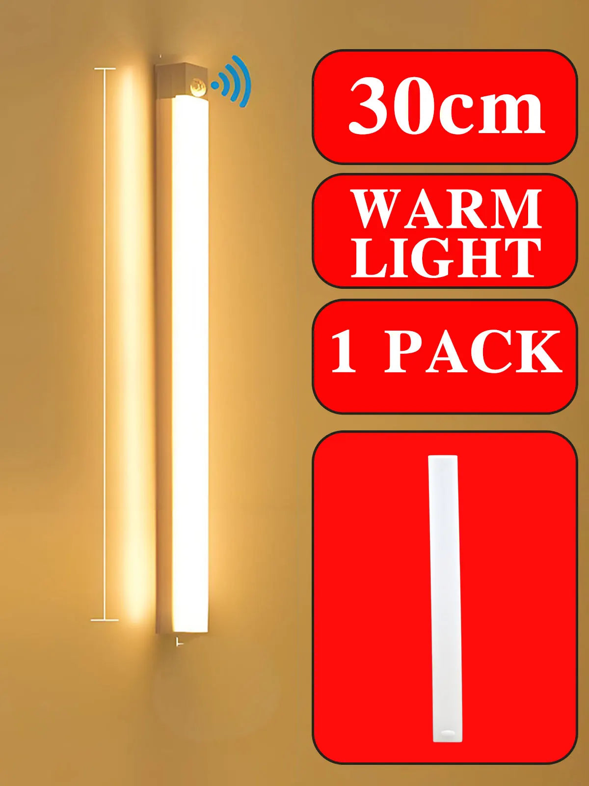 Wireless LED Night Lights Motion Sensor Lights Closet Kitchen Night Lights Bedroom Detector Light Cabinet Staircase Backlit