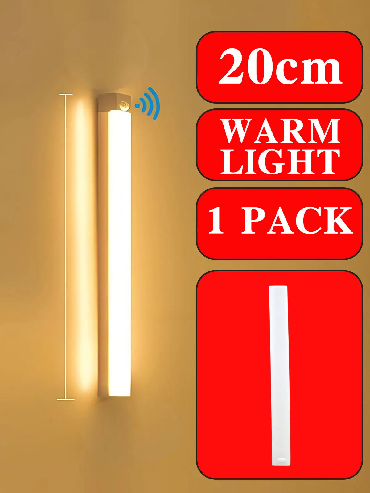 Wireless LED Night Lights Motion Sensor Lights Closet Kitchen Night Lights Bedroom Detector Light Cabinet Staircase Backlit